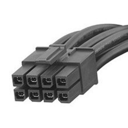MOLEX Dc Power Cords Mega-Fit Cable Assy 8Ckt Dr 1Mm Blk 451360810